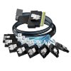 SlimSAS 8i to 8x SATA Cable | SFF-8654 to 8 SATA | SAS 3.0 | 0.6M