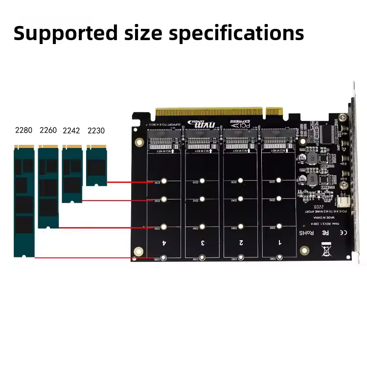 PH44 | 4-Port NVMe | PCIe x16 | Array Card - Image 2